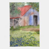 テキサス州バーンウォーター絵画カラーのキッチンタオル キッチンタオル (縦)