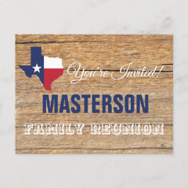 テキサス州バーンウッドファミリー懇親会招待状 ポストカード
