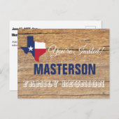 テキサス州バーンウッドファミリー懇親会招待状 ポストカード (正面/裏面)