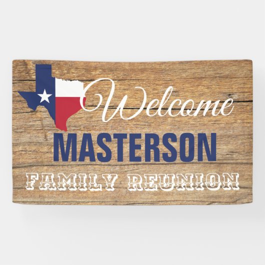 テキサス州バーンウッドファミリー懇親会 横断幕 (横)