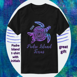 テキサス州パドリ島の鮮やかなカラフルなウミガメ Tシャツ