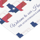 テキサス州パーソナライズされた国旗 ショートテーブルランナー (コーナー)