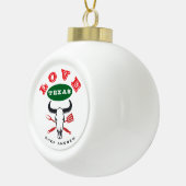 テキサス州パーソナライズされたBBQ、カスタム州名シェフ セラミックボールオーナメント (右)