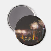 テキサス州ヒューストンの花火 マグネット (正面/裏面)