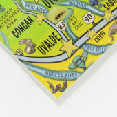 テキサス州ヒルカントリーおもしろいマップ フリースブランケット (角)