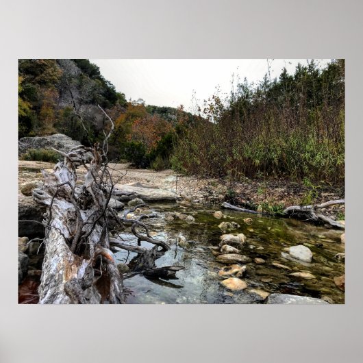 テキサス州ヒルカントリーロックとクリーク ポスター (正面)