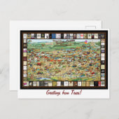 テキサス州ヒルカントリーワインマップはがき ポストカード (正面/裏面)