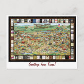 テキサス州ヒルカントリーワインマップはがき ポストカード (正面)