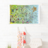 テキサス州ヒルカントリー地図 横断幕 (インサイチュ)