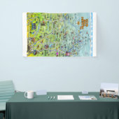 テキサス州ヒルカントリー地図 横断幕 (トレードショー)