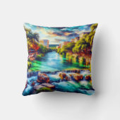 「テキサス州ヒルカントリー静河」 クッション (裏面)