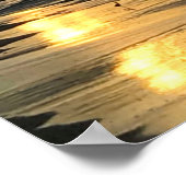 テキサス州ビーチサンライズ、聖なる書物、 経典詩、詩篇118:24 ポスター (角)