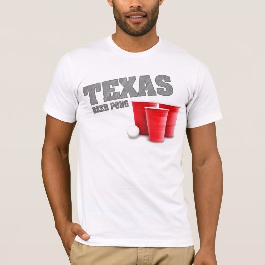 テキサス州ビールPongのTシャツ Tシャツ (正面)