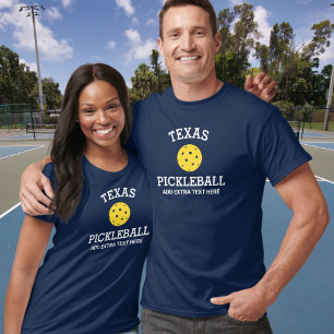 テキサス州ピックルボールアドクラブ、パートナー名カスタム Tシャツ