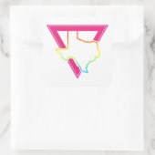 テキサス州ピンク三角形 スクエアシール (バッグ)
