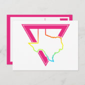 テキサス州ピンク三角形 ポストカード (正面/裏面)