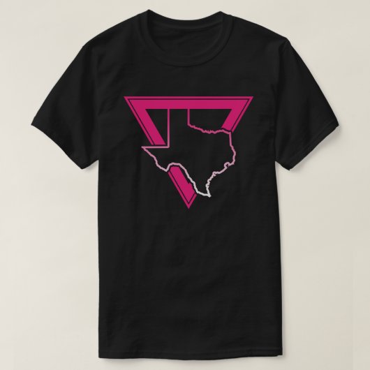 テキサス州ピンク三角形 Tシャツ (デザイン正面)
