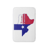 テキサス州フォーエバー国旗の地図 バスマット (正面縦)