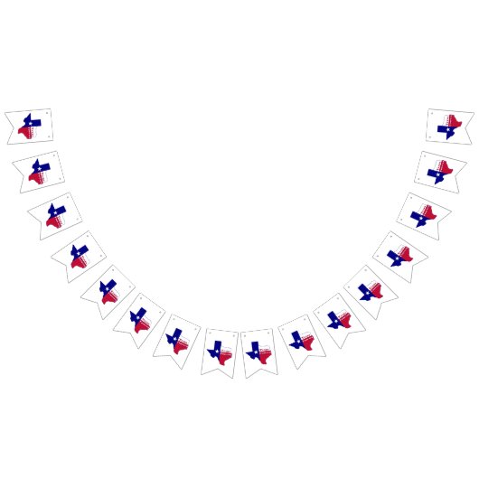 テキサス州フォーエバー国旗の地図 バンティングフラッグ (全)