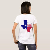 テキサス州フォーエバー国旗の地図 Tシャツ (裏面フル)