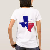 テキサス州フォーエバー国旗の地図 Tシャツ (裏面)
