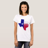 テキサス州フォーエバー国旗の地図 Tシャツ (正面フル)