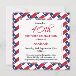 テキサス州フラグカスタム誕生祝いテシャン 招待状