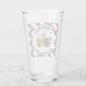 テキサス州フラグ応援マンガ素晴らしーTexan Beer タンブラーグラス (裏面)