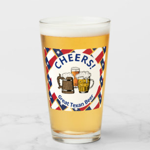 テキサス州フラグ応援マンガ素晴らしーTexan Beer タンブラーグラス