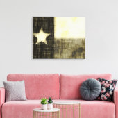 テキサス州フラッグオールドスケッチ キャンバスプリント (インサイチュ (リビング))