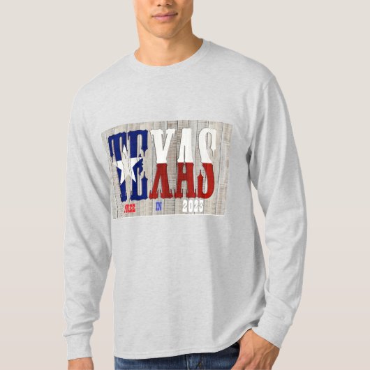 テキサス州フリー2023 Tシャツ (正面)