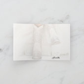 テキサス州ブライドインラインストーンブーツブライダルシャワー サンキューカード (内部)