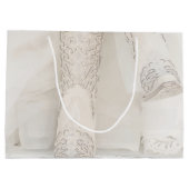 テキサス州ブライドインラインストーンブーツブライダルシャワー ラージペーパーバッグ (裏面)