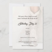 テキサス州ブライドインラインストーンブーツブライダルシャワー 招待状 (裏面)