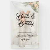 テキサス州ブライドインラインストーンブーツブライダルシャワー 横断幕 (縦)