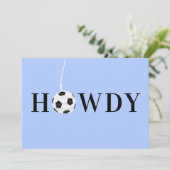 テキサス州ブルーサッカーピナタパーティーグリーティングカード 招待状 (スタンド正面)