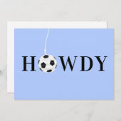 テキサス州ブルーサッカーピナタパーティーグリーティングカード 招待状 (正面/裏面)