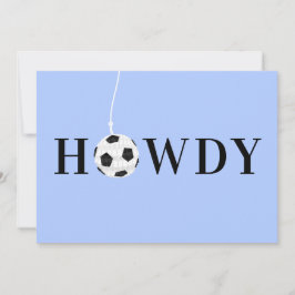 テキサス州ブルーサッカーピナタパーティーグリーティングカード 招待状