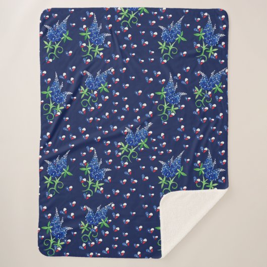 テキサス州ブルーボネットテキサンローン星州 シェルパブランケット (正面)