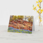 テキサス州ブルーボネットワイルドフラワーアートノートカード カード (黄色い花)