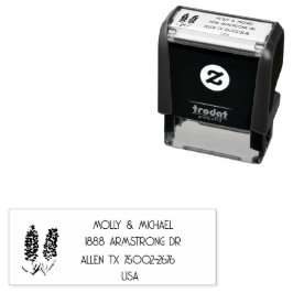 テキサス州ブルーボネット結婚フローラ差出人住所 セルフインキングスタンプ