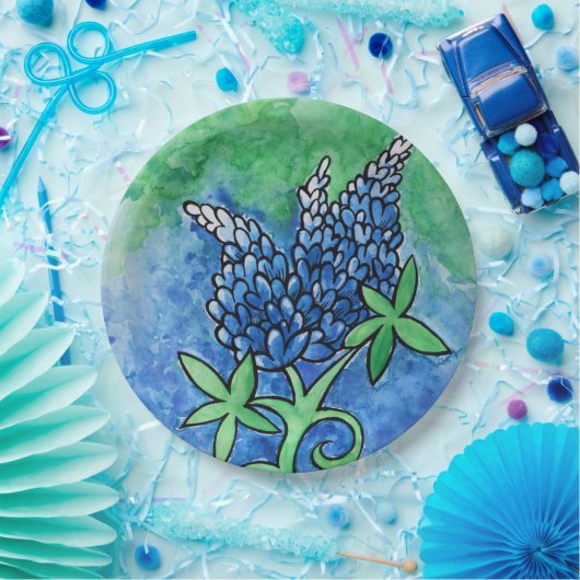 テキサス州ブルーボネット ペーパープレート (パーティー)