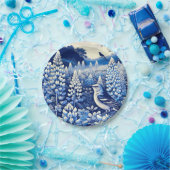 テキサス州ブルーボンネットと北モッキンバードテシャン ペーパープレート (パーティー)