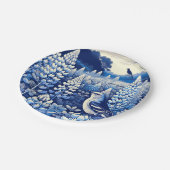 テキサス州ブルーボンネットと北モッキンバードテシャン ペーパープレート (アングル)