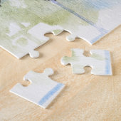 テキサス州ブルーボンネットウォーターカラーフラワーパズル ジグソーパズル (側面)