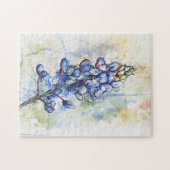 テキサス州ブルーボンネットウォーターカラーフラワーパズル ジグソーパズル (横)