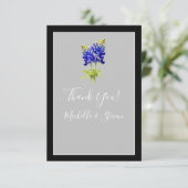 テキサス州ブルーボンネットオンライトグレー、春の結婚式 サンキューカード (スタンド正面)