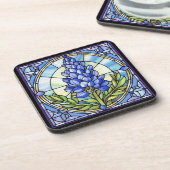 テキサス州ブルーボンネットステンドグラス コースター (左側)