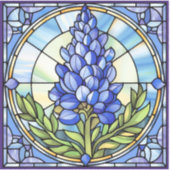 テキサス州ブルーボンネットステンドグラス シール (正面)