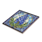 テキサス州ブルーボンネットステンドグラス タイル (側面)